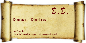 Dombai Dorina névjegykártya